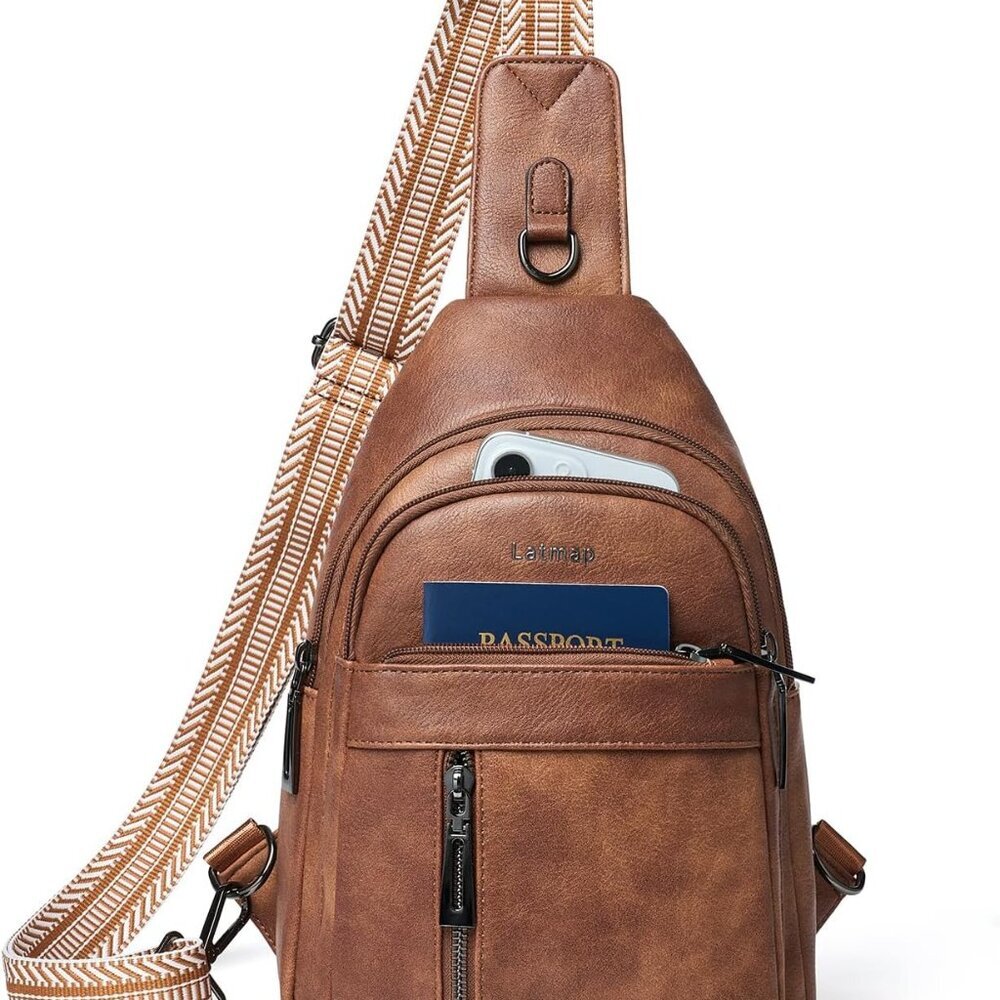 7L Sling Bag For Women Men Backpack Fanny Pack Crossbody Chest Travel Shoulder B